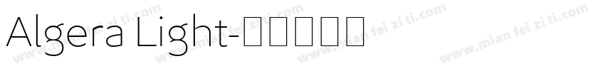 Algera Light字体转换